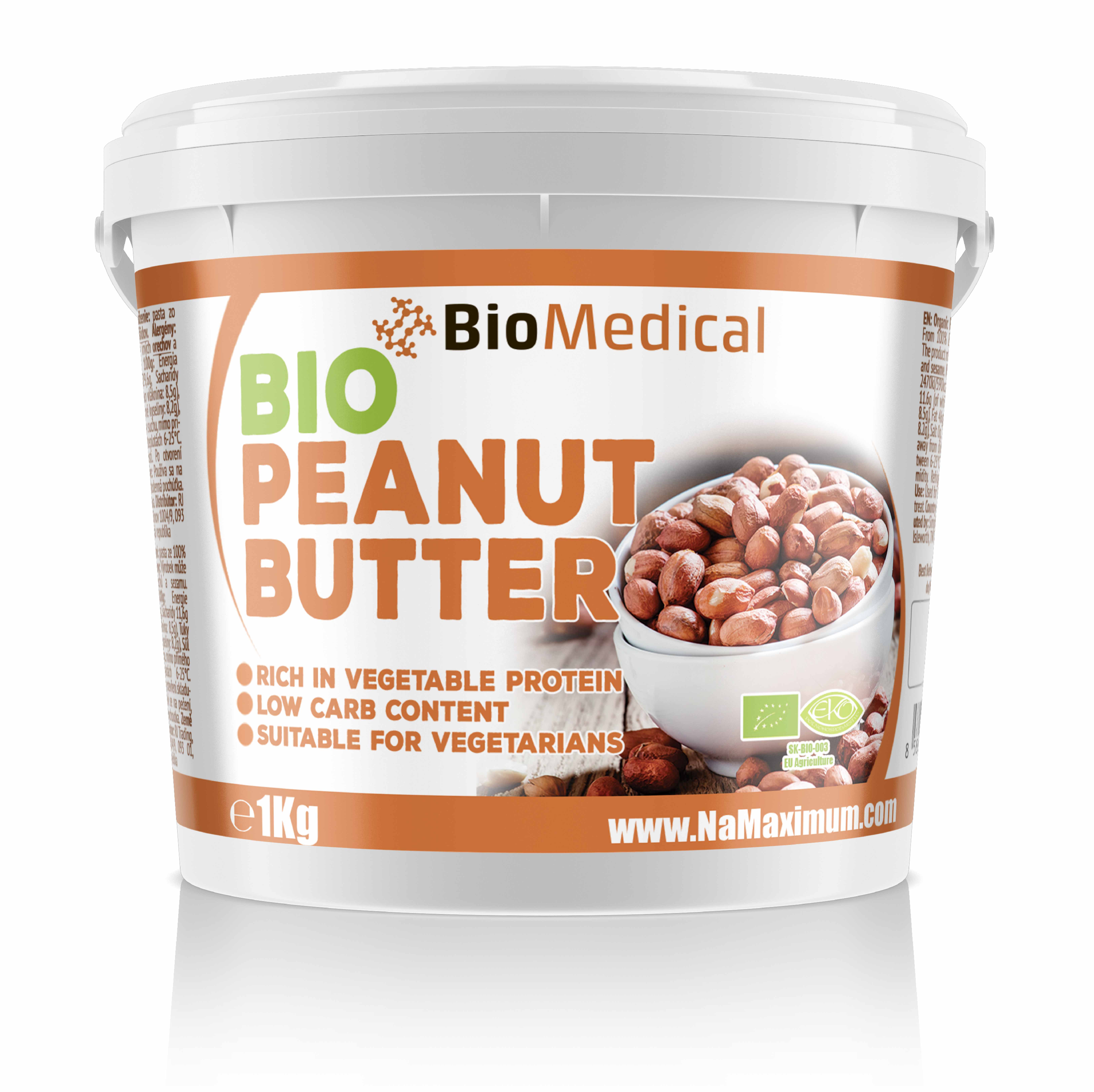 BIO Peanut Butter - Arašidové maslo Natural 1kg Natural 1kg