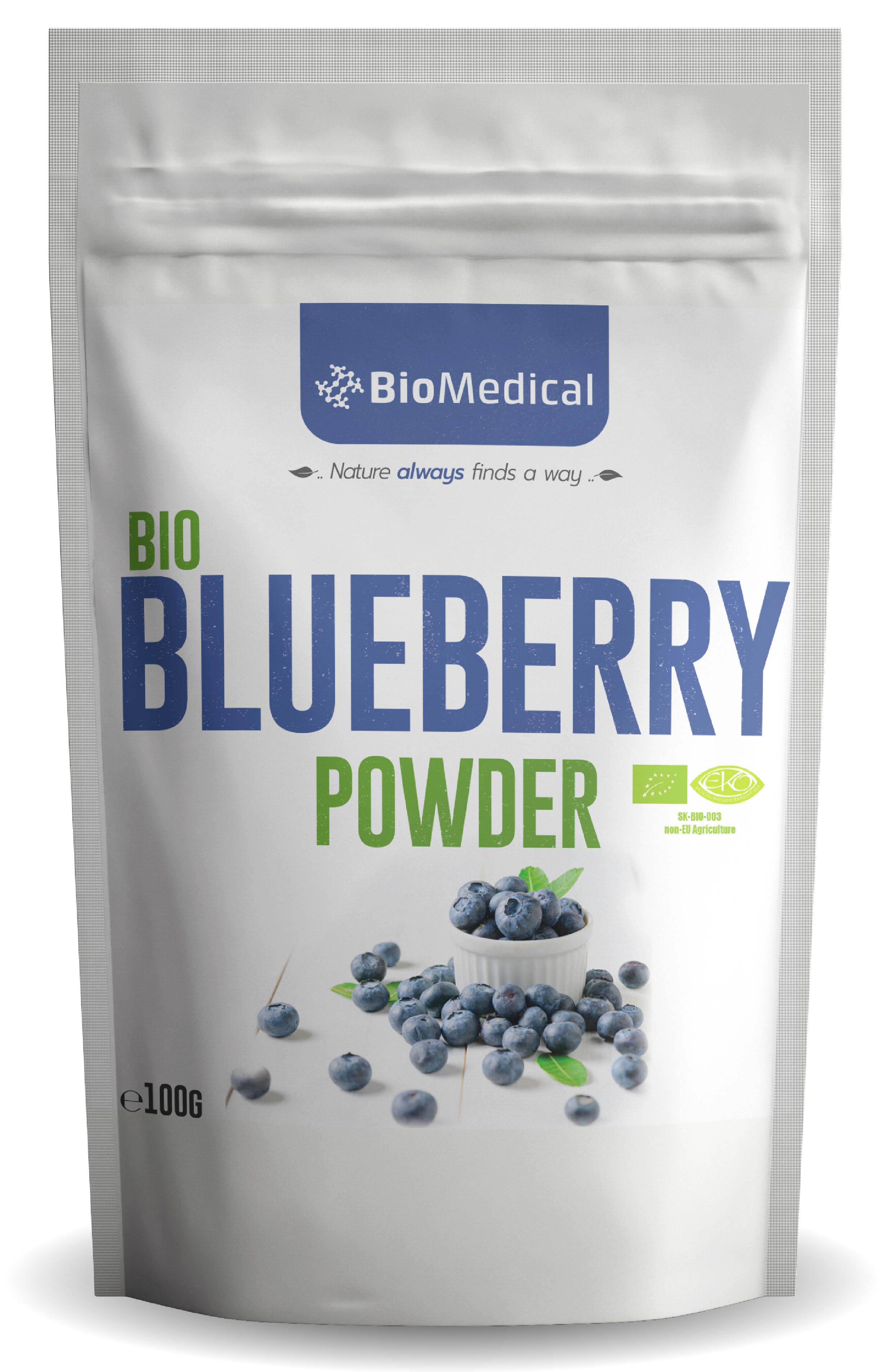 Organic Blueberry Powder – Bio prášok z čučoriedok 100g 100g