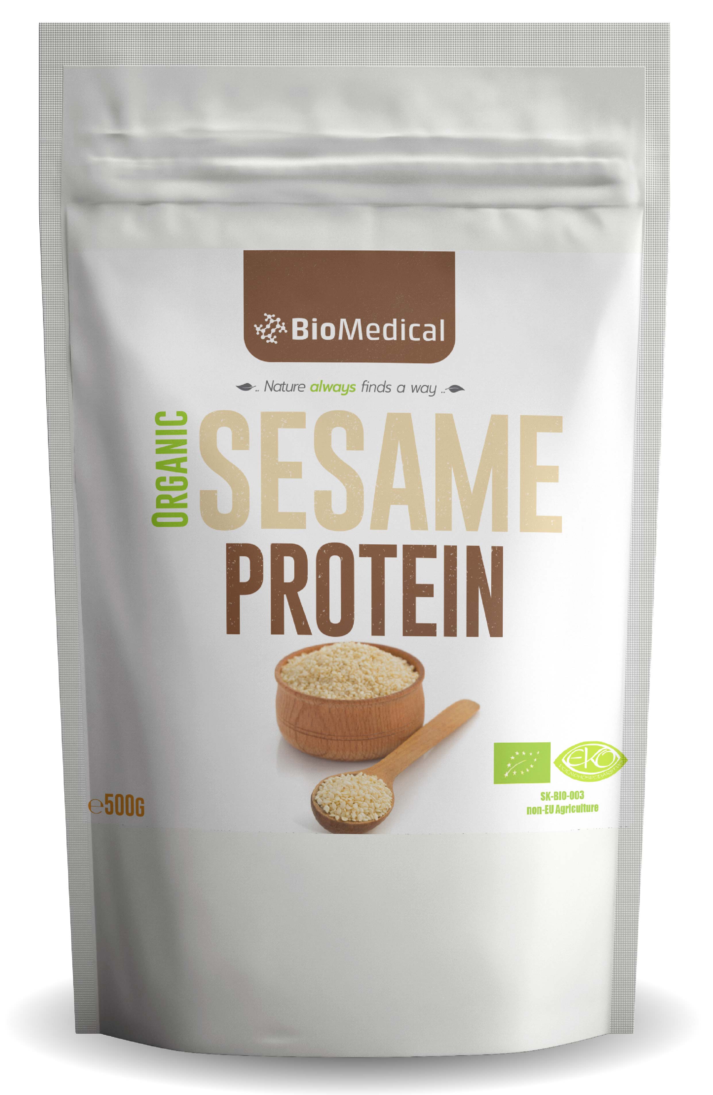 Organic Sesame Protein – Bio sezamový proteín 500g Natural 500g Natural