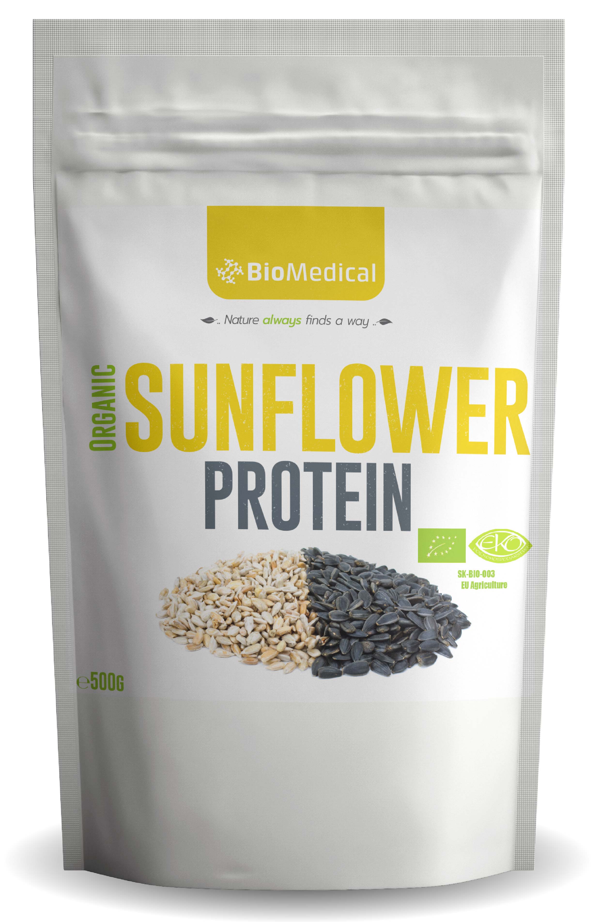 Organic Sunflower Protein – Bio slnečnicový proteín 500g Natural 500g Natural